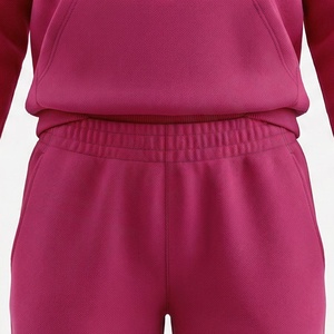 Ensemble de survêtement 2 pièces pour femme, sweat-shirt et pantalon de survêtement, logo personnalisé OEM, style décontracté, épaules tombantes, vêtements d'automne, doux, pour la salle de sport - Product Image 5