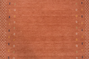 พรมทอมือลายชนเผ่าสีพีชส้ม ทำจากขนสัตว์ สำหรับตกแต่งห้องนั่งเล่น ห้องนอน และบ้าน - Product Image 5