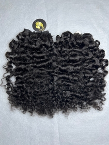 Vendeurs vietnamiens bon marché paquets de cheveux humains bruts vietnamiens à cuticule alignée bouclée birmane à double tirage 8 "- 32" - Product Image 4
