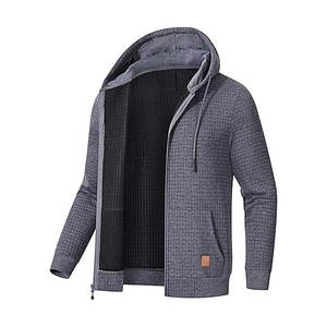 Fabricante al por mayor Casual Fluffy Fleece Color Block Sudadera con capucha de bolsillo personalizado de peso pesado invierno grueso cálido poliéster/algodón - Product Image 5