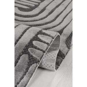 Tapis d'intérieur Netline BY044, design moderne anthracite, pour chambre d'enfant et bureau, en polypropylène et polyester, pour la maison et la chambre des enfants - Product Image 5
