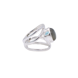 Oval Shape 925 Sterling <b>Silver</b> <b>Handmade</b> Everyday Ring Labradorite Gemstone Bezel Setting Women's Wedding/Party Jewelry Bohemia - Product Image 3