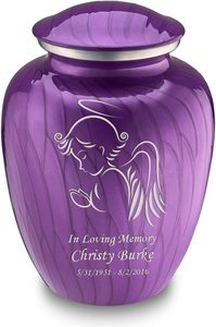 ยอมรับโกศเพลิงศพผู้ใหญ่แบบ Angel ส่วนบุคคลพร้อมการแกะสลักแบบกําหนดเองสําหรับเถ้ามนุษย์สําหรับโฉมฝังศพหรือคอลัมบาเรียม - Product Image 2