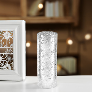 HST0514SS - Silver Speckled Glass <b>Hurricane</b> <b>Candle</b> Shade Chimney Tube [No Bottom] - 5 x 14 - Product Image 5