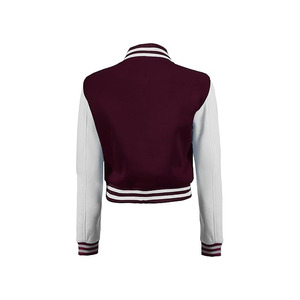 KADIA Unisex College Letterman Jackets Men's Women's Plus Size Stand Collar Canvas Winter Reversible Varsity Jacket Slim Fit - Product Image 2