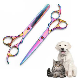 Pakistan nouveau kit de ciseaux de coupe 7 pouces pour animaux de compagnie, placage de titane, kit pour chien par EIZA INDS - Product Image 1