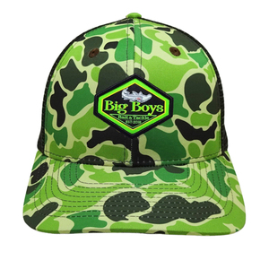 Casquette Trucker en Toile Camouflage Vert/Noir, 6 Panneaux Structurés, Réglable avec Boucle Simple en Plastique, Unisexe Adulte, Vente en Gros - Product Image 1