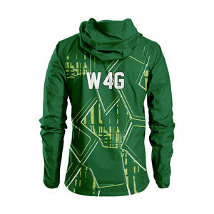 เสื้อแจ็คเก็ตกันลมแบบมีฮู้ด W4G ลายพรางสีเขียวแบบกำหนดเอง เป็นมิตรกับสิ่งแวดล้อม แห้งเร็ว กันน้ำ ระบายอากาศได้ดี เคลือบไนลอน ปิดด้วยซิป - Product Image 6