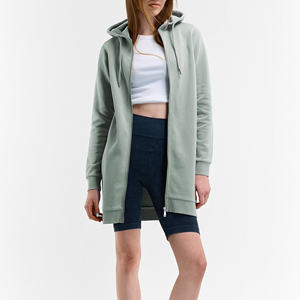 Sudadera con capucha Streetgrace OEM Longline para mujer con estilo de Jersey de ajuste extendido con impresión personalizada y marca privada Gymwear - Product Image 2