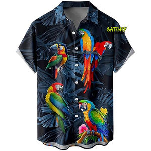 Chemises Hawaïennes Florales à Manches Courtes CATCHY GEARS – Vente Directe Usine – Mode Personnalisée pour Hommes – Séchage Rapide en Sergé Spandex/Polyester - Product Image 3