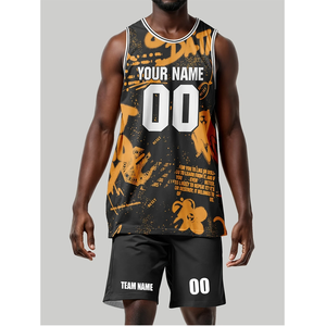 Ropa de baloncesto de alta calidad transpirable y de secado rápido, diseño abstracto multicolor | Ideal para entrenamiento, - Product Image 2