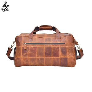 Sac de voyage en cuir véritable Crazy Horse vintage grande capacité, vente en gros - Product Image 6