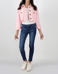 Nouveaux modèles de veste en jean de haute qualité pour femmes 100% coton jeans décontractés délavés vintage vestes en jean avec service personnalisé OEM - Product Image 2