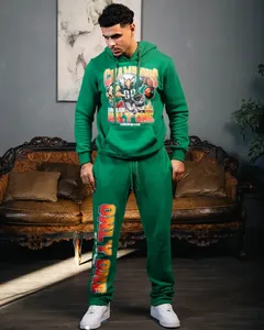 ชุดวอร์มสองชิ้นสำหรับผู้ชายเสื้อผ้าแนวสตรีทใส่วิ่งปักโลโก้ได้ตามต้องการสไตล์วินเทจ - Product Image 2