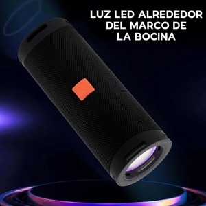 Haut-parleur Bluetooth portable avec radio FM, rechargeable, lumière LED USB - Couleurs assorties - Product Image 3