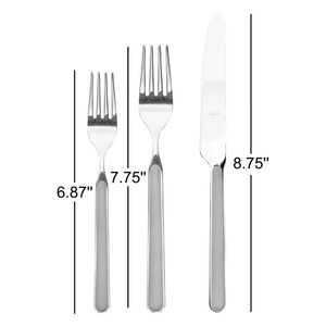 Ensemble de couverts professionnels à manche blanc pour restaurant, hôtel, complexe hôtelier, vaisselle de table, service des clients, traiteur et usage quotidien - Product Image 3
