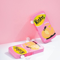 Bonbons sans sucre KisKis saveur pêche, haleine fraîche, en boîte métallique portable – Meilleures ventes
