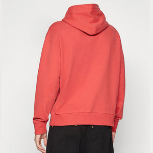 Sudaderas con capucha de lana de algodón de alta calidad para hombre, sudaderas ajustadas de Color sólido, básicos bordados para invierno, venta al por mayor - Product Image 2