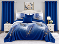Ensemble de draps de lit imprimés 8 pièces pour lits Queen et King Size, collection chambre à coucher avec rideaux et taies d'oreiller – Vente en gros