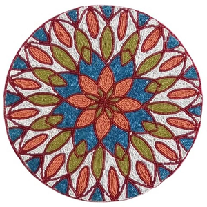 Manteles individuales de mesa decorativos hechos a mano con diseño único de cuentas de semillas con diferentes diseños y colores Manteles individuales portátiles de glowin fashion - Product Image 4