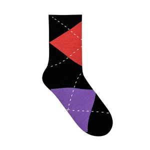 Custom Color Geometric Argyle Crew <b>Socks</b> Cotton Soft <b>Warm</b> Daily Wear For <b>Men</b> Women ODM Made in Vietnam Factory - Product Image 5