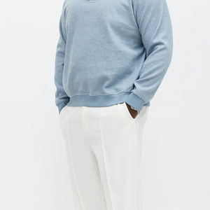 Sudadera de Alta Calidad con Cuello Camisero, Material Transpirable, Manga Larga, con Logotipo Personalizado, Estilo Urbano para Hombre, Color Sólido - Product Image 5