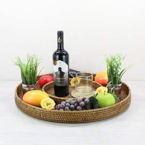 Bandeja de mimbre de la mejor calidad, vendedor superior de Alibaba, bandeja organizadora de hogar y cocina al por mayor hecha en India - Product Image 2