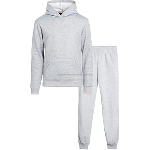 ชุดสตรีทแวร์แฟชั่นใหม่ ทรงโอเวอร์ไซส์ ผ้าฝ้าย 100% ชุดวอร์มมีฮู้ดสำหรับผู้ชาย กางเกงวอร์มประดับคริสตัลหนา ฮู้ดสีพื้น สำหรับฤดูหนาว - Product Image 1