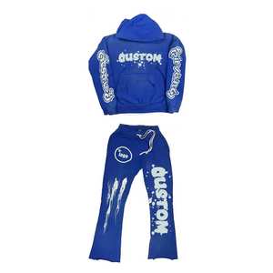 Ensemble de sport à capuche décontracté unisexe Street Wear Brand Design avec pantalons de survêtement et t-shirts Ensemble de survêtement d'hiver de grande taille pour hommes - Product Image 4