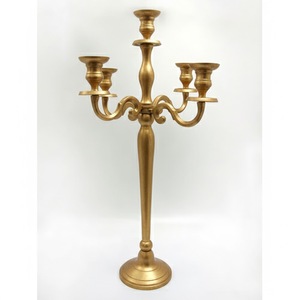 Newest Design 5 Arm Aluminum Candelabra <b>Rose</b> <b>Gold</b> Finished for Home & Wedding <b>Christmas</b> <b>Decorations</b> Floor Candelabra - Product Image 3