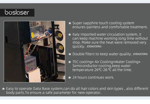 Épilateur laser Superlaser SL 755/808/1064nm pour l'épilation, 2400W, refroidissement par eau/air/saphir, usage commercial - Product Image 2