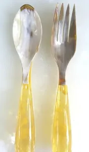 Utensilios de cocina de resina multicolor irrompible, vajilla, cubiertos, cuchara de helado de Ángel de hadas de Color real personalizada para bodas - Product Image 4