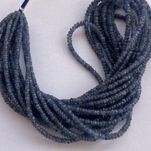2mm 3mm 4mm Natural Light Blue Sapphire Stone Faceted Rondelle Beads Strand del fabricante en línea India Alibaba 2025 Regular - Product Image 1