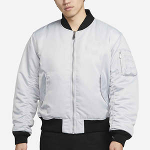 Vestes bomber en satin de polyester pour hommes, style streetwear, prix de gros, fabrication sur mesure, taille plus, 2026 - Product Image 5