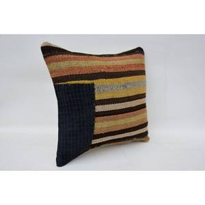 Coussin en laine multicolore Kilim Patchwork 12x12 Inch Coussin décoratif en soie Tissé Vintage Floral Print Portable Bedding Christmas - Product Image 2