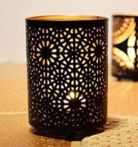 Nouveau Design Forme Ronde En Métal Bougie Votive Gravure Conception Noir Fini Taille Personnalisée pour Éclairage Décoration Bureaux À Domicile - Product Image 4