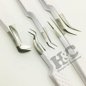Pinzas con patrón de diamante de Color blanco de alta demanda de venta Regular Pinzas para pestañas con punta de fibra de acero sostenible Mejor precio visón - Product Image 5