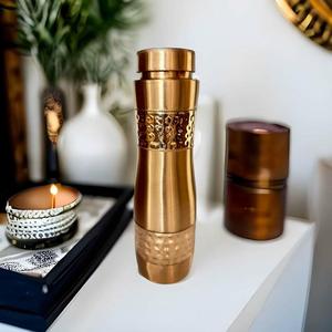 Presenting New Sipper <b>Water</b> <b>Copper</b> <b>Bottle</b> with Matte and Bottom Hammered with Mirror Polished Finished <b>Copper</b> Sipper <b>Bottle</b> - Product Image 6