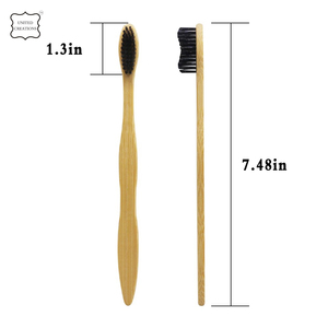 Brosse à dents dentaire en bambou et bois à poils souples Brosse à dents en bambou pour adultes et enfants Brosse biodégradable - Product Image 6
