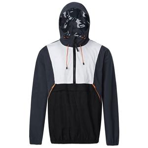 Veste coupe-vent décontractée de qualité supérieure à fermeture éclair sur le devant, 3 poches, légère, pour activités de plein air, imperméable, bicolore - Product Image 5