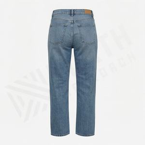 Pantalones Vaqueros de Alta Calidad para Mujer, Corte Holgado, Pierna Ancha, Cintura Alta, Tallas Grandes, Color Personalizado, Parte Inferior de Algodón Transpirable - Product Image 2