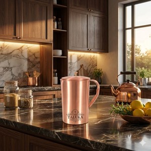 Carafe à eau en cuivre de qualité supérieure pour l'eau potable 50 OZ/1500 ML Carafe à eau en cuivre pur - Product Image 2