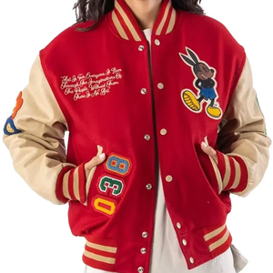 Custom Embroidered Logos Varsity Baseball <b>Jackets</b> Men's <b>Jackets</b> Usa Chilli <b>Patches</b> Letterman <b>Jackets</b> - Product Image 4
