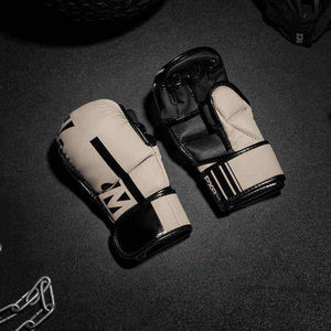 2025 venta al por mayor diseño personalizado de alta calidad guantes de entrenamiento MMA PU cuero boxeo lucha estilo tirador guantes mejor precio - Product Image 2