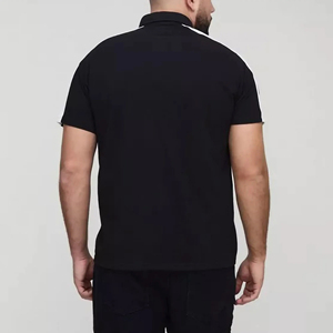 Camiseta Polo OEM/ODM para hombre, ropa informal de verano holgada, camiseta de bloque de color de algodón 100%, camisetas polo con logotipo impreso personalizado para hombre - Product Image 5