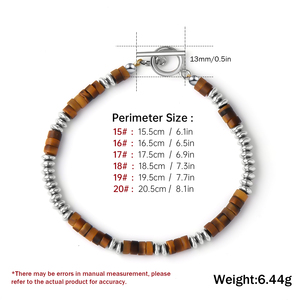 Nuevo diseño, cierre fino OT, joyería chapada en plata y oro, pulseras y brazaletes de cuentas de cristal de ojo de tigre natural curativo para parejas - Product Image 5