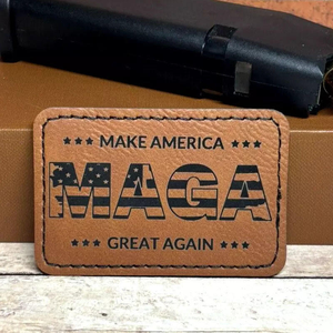 High End Leather <b>Patches</b> for Hats <b>Jackets</b> Bags Custom Embossed Logo Labels Durable Apparel Branding Tags - Product Image 3