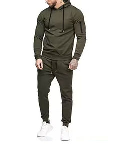 Conjuntos de chándal de poliéster y algodón 100% con precio al por mayor para hombre, chándal de entrenamiento de invierno con bolsillos con cremallera - Product Image 6