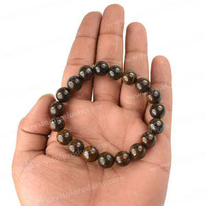Natural Bronzite 10mm Round Bead Bracelet-Reiki Charged Gemstone for Confidence Protection Courage & Grounding - Product Image 2