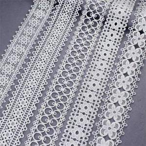 Tissu de dentelle suisse en nylon GPO de haute qualité exquis avec maille de polyester garniture de corail luxueuse et broderie de mariée dentelle charmante - Product Image 4